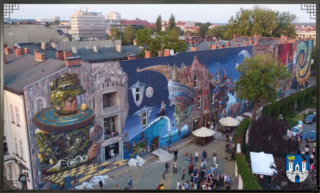 Mural w Częstochowie Strażnik Czasu